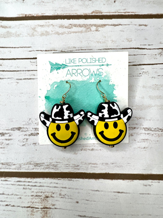 Smiley Cowboy Earrings