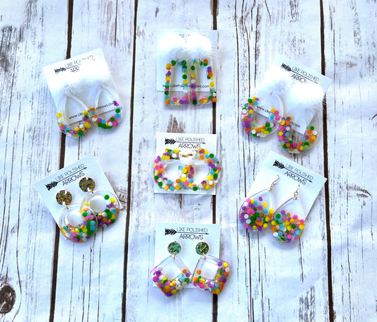 Easter Sprinkles Resin Earrings