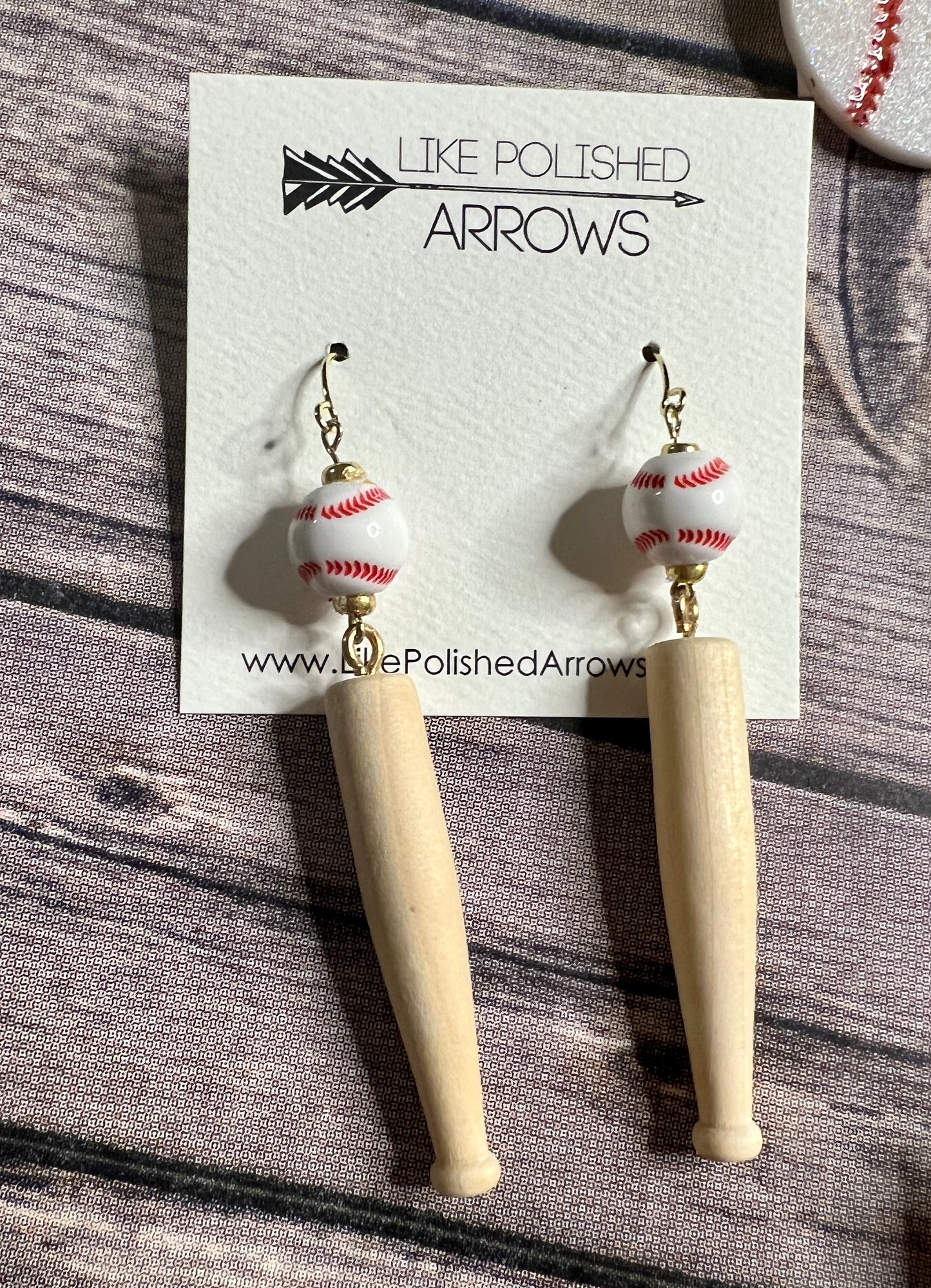 Baseball and Softball Glitter Resin, Bead and Stud Earrings