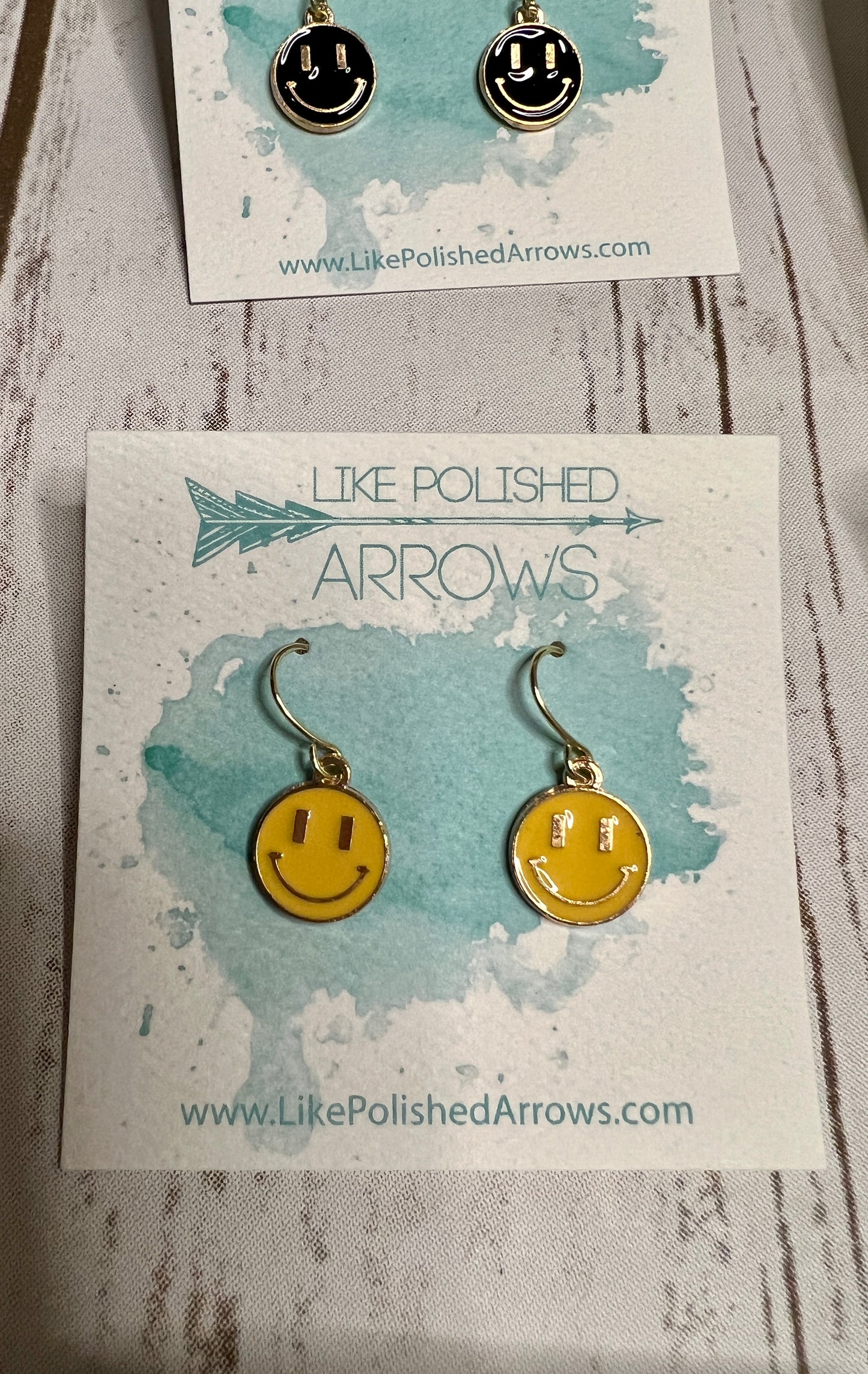 Smiley Face Dangle Earrings