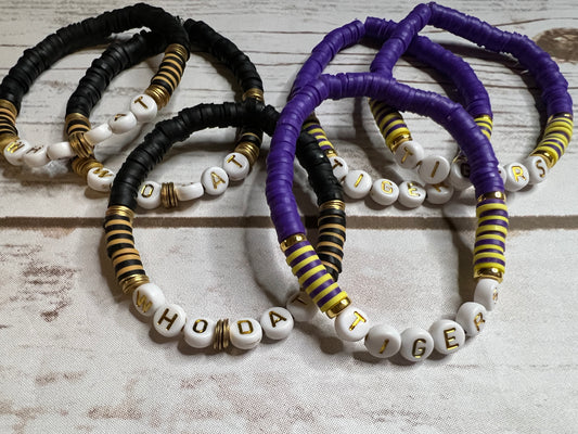 Tigers and Saints Heishi Bead Bracelets