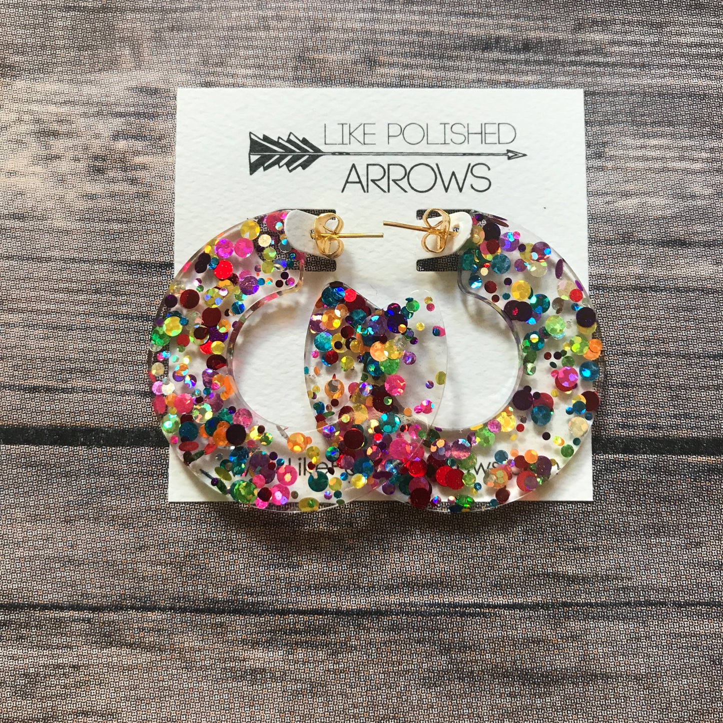 Multicolor Confetti Resin Earrings