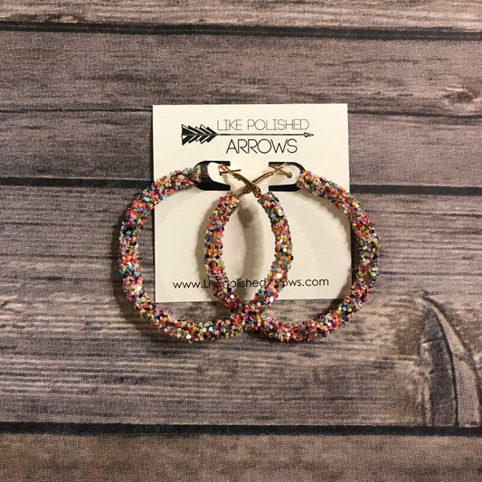 Glitter Hoop Earrings