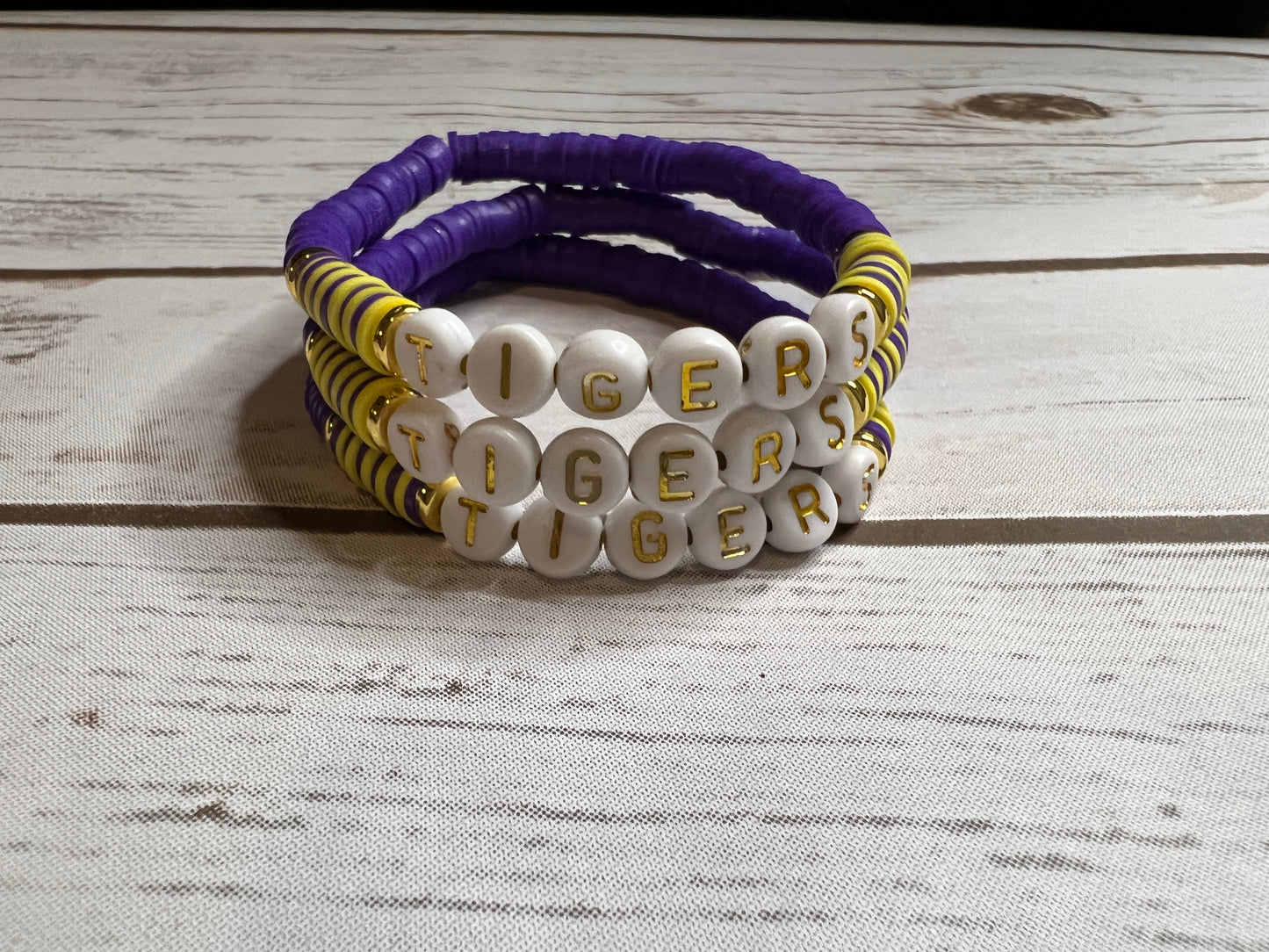 Tigers and Saints Heishi Bead Bracelets